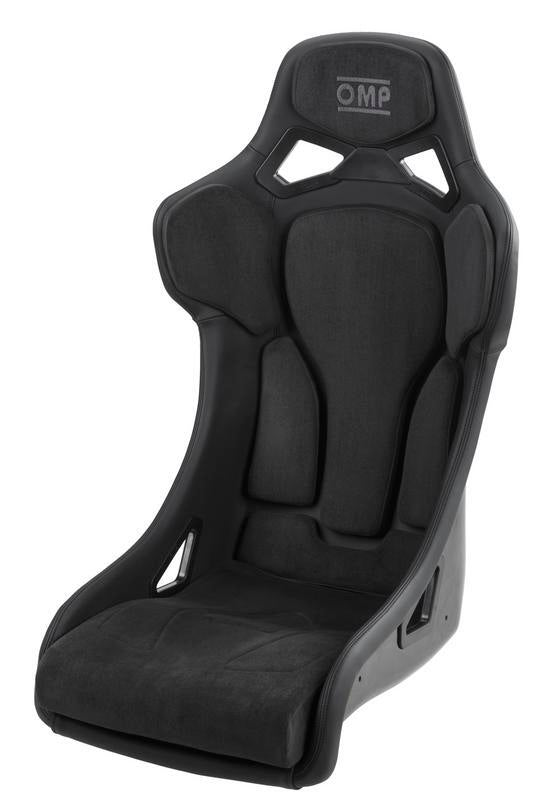 OMP RT Fiberglass Seat - Leather & Alcantara Black