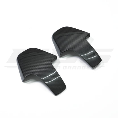 Dry Carbon Fiber seat back covers for BMW G80 M3 & G82 M4 comfort seats.