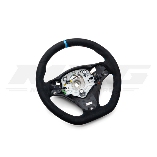 32302212773 - BMW E9X M Performance steering wheel with blue stripe for E90, E92, and E93 M3.