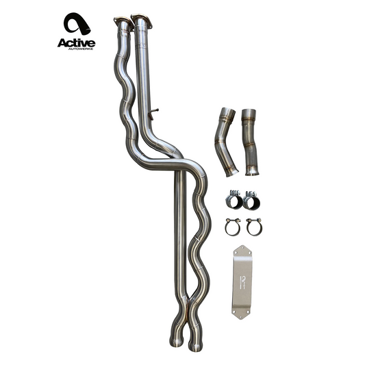 Active Autowerke Equal Length Mid Pipe with Active F-Brace for BMW F80 M3 & F82 M4
