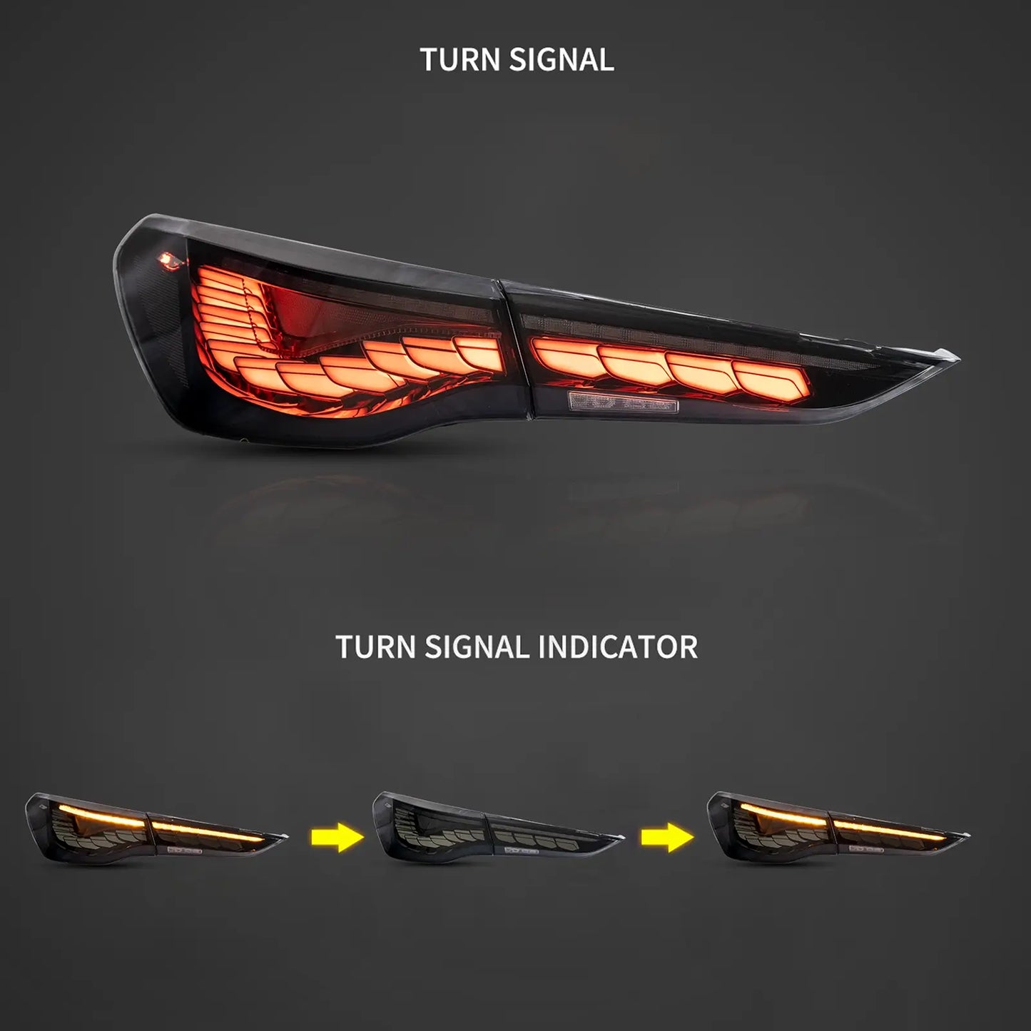 Vland OLED Tail Lights With Dynamic Welcome Lighting for 20-22 BMW 4 Series G22 / G23 / G82 / G83