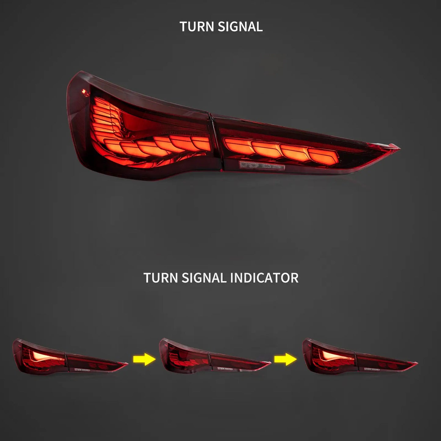 Vland OLED Tail Lights With Dynamic Welcome Lighting for 20-22 BMW 4 Series G22 / G23 / G82 / G83