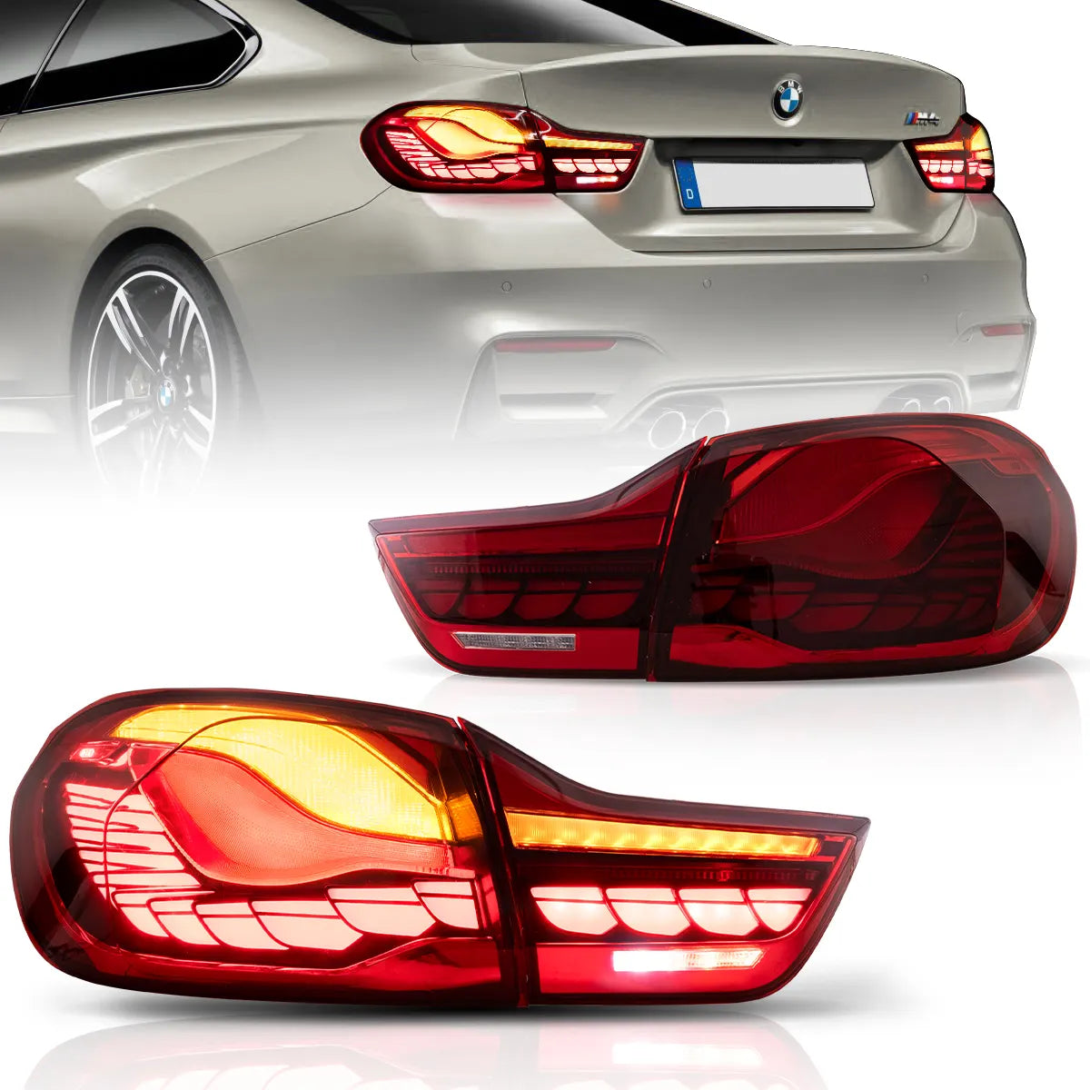 Vland OLED Tail Lights With Dynamic Welcome Lighting for 14-20 BMW 4 Series / F82 M4